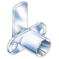 Interchangeable Core Keyed Cam Lock, 3/4 in For Door Thickness, 0 Number of Keys, SFIC Key Type