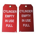 Cylinder Status Tag, Lockout Tagout, Cardstock, 5 3/4 in H x 3 in W, Red, Rectangle, 100 PK