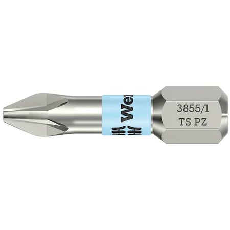 Torsion Bit, SAE, 1/4", Hex, No 2,1", SS