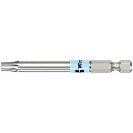 Power Bit, SAE, 1/4", Hex, T10, 3-1/2", SS
