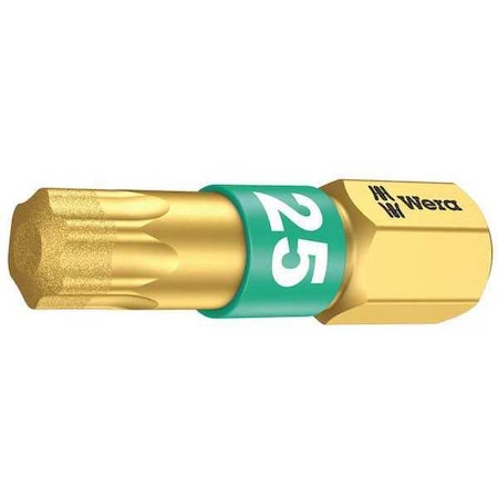 Torsion Bit, SAE, 1/4", Hex, T40, 1", S2 Steel