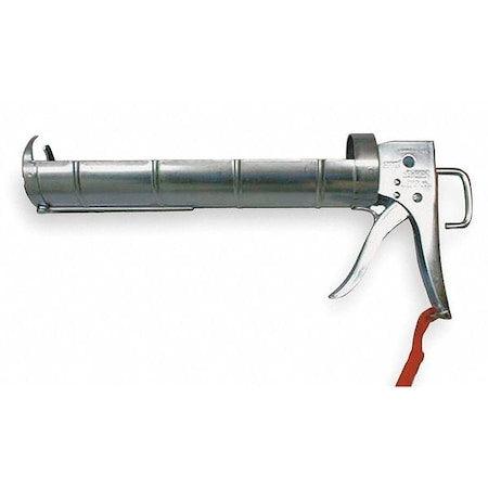 Caulk Gun, 29 oz Container Size, Steel, 6:01, Half Barrel Frame