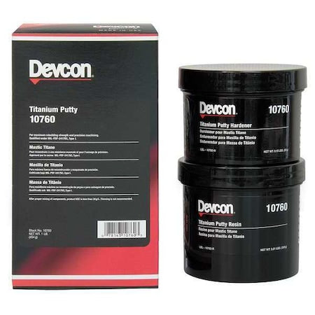 Putty, 1 lb Container Size, Can, Titanium, Gray