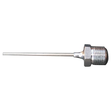 Needle, Reusable Blunt Probe 1/8 in NPT, Stainless Steel, Silver, 5 PK