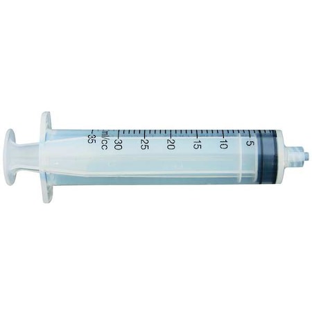 Dispensing Syringe, 30 mL, Manual, Luer Lock, High Density Polypropylene, Translucent, PK10