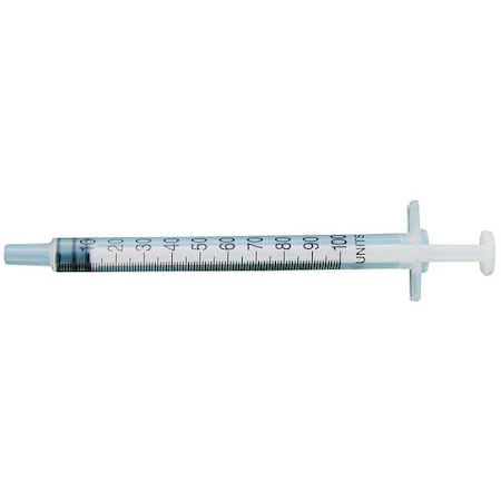 Dispensing Syringe, 1 mL, Manual, Luer Slip, High Density Polypropylene, Translucent, PK10