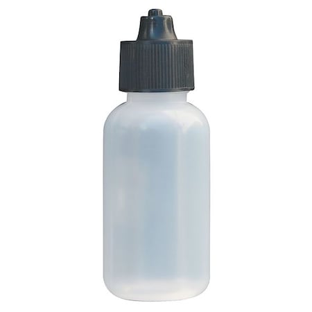 Bottle, Disposable, - Length, Low Density Polyethylene, Translucent Body/Black Cap, 5 PK