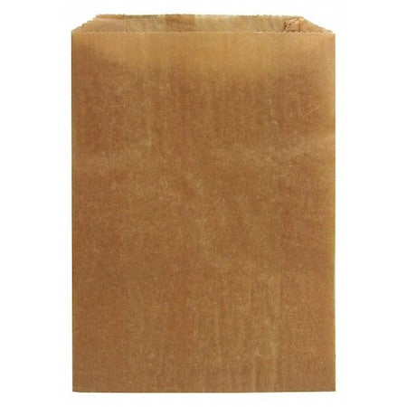 Sanitary Napkin Receptable Liner, 10 1/4 in H x 7 1/2 in W, Waxed Paper, Brown, Pk 500