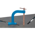 X-Clamp, 2-1/2 W x 8-1/2 D x 10 H, Blue