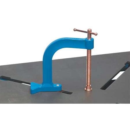 X-Clamp, 2-1/2 W x 8-1/2 D x 10 H, Blue