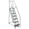 80 in H Steel Rolling Ladder, 5 Steps, 450 lb Load Capacity