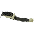 1 13/64 in W Scratch Brush with Scraper, Stiff, 6 in L Handle, 3 1/4 in L Brush, Gray, Brass