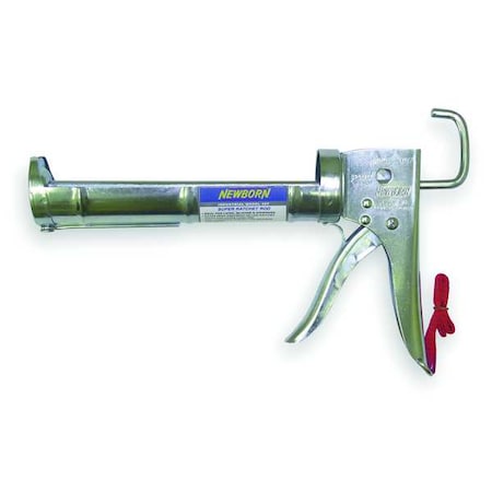 Caulk Gun, 10 oz Container Size, Steel, 6:01, Half Barrel Frame