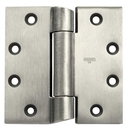 Door and Butt Hinge, Stainless Steel, Full Mortise Mounting, 1 7/8 in Leaf W x 4 1/2 in Leaf H