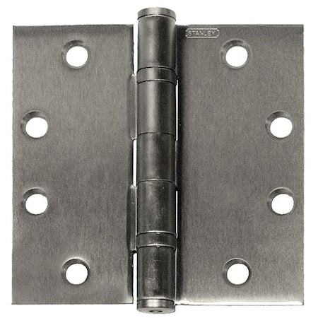 Door and Butt Hinge, Steel, Full Mortise Mounting, 1 3/4 in Leaf W x 4 in Leaf H, Satin Chrome