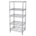 Wire Shelving Unit, 18"D x 48"W x 74"H, 5 Shelves, Chrome