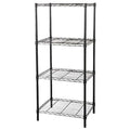 Wire Shelving Unit, 18"D x 60"W x 63"H, 4 Shelves, Black