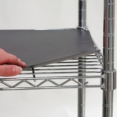 Shelf Liner 72"x18", Black, 4PK