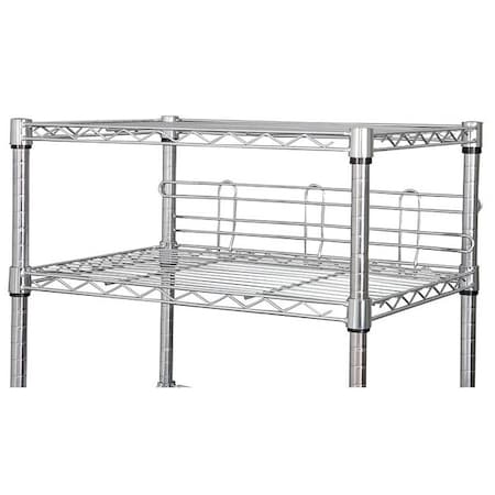 Shelf Side/Back Ledge 36", Chrome, 2PK