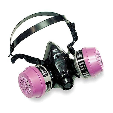 Half Mask Respirator Kit, 2 Cartridges Included, 7700 Series, Organic Vapor (OV), P100, Threaded, L