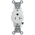 Straight Blade Receptacle, 5-20R, 20 A, 125V AC, 2 Pole, 3 Wire, Flush Mount, Grounded