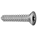 Sheet Metal Screw, #10 x 1-1/4 in, Zinc Plated Steel Flat Head Torx Drive, 50 PK
