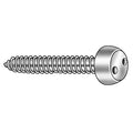 Tamper Resistant Screw, 1/2 in, Plain Finish, 18-8 Stainless Steel, Pan Head Spanner Drive, 25 PK