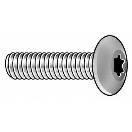 #6-32 x 1-1/2 in Torx Button Machine Screw, Zinc Plated Steel, 100 PK