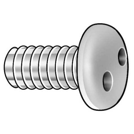 #6-32 x 3/8 in Spanner Pan Tamper Resistant Screw, Plain Finish, 18-8 Stainless Steel, 50 PK