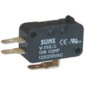 Miniature Snap Action Switch, Plunger Actuator, SPDT, 15 A at 240 V AC Contact Rating
