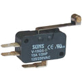 Miniature Snap Action Switch, Lever, Long, Roller Actuator, SPDT, 15 A at 240 V AC Contact Rating