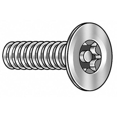 1/4"-20 x 3/4 in Torx Flat Machine Screw, Zinc Plated Steel, 100 PK