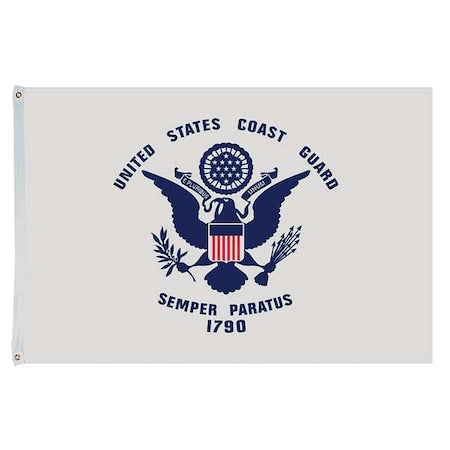 US Coast Guard Flag, 4x6 Ft, Nylon