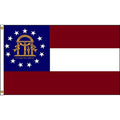 Georgia Flag, 5x8 Ft, Nylon