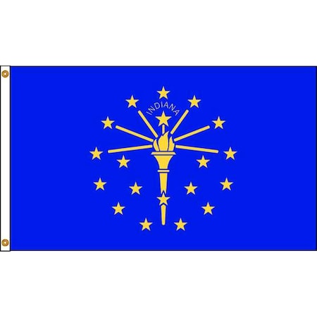 Indiana Flag, 5x8 Ft, Nylon