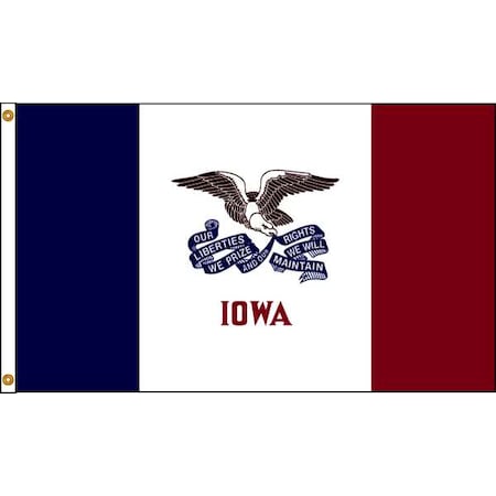 Iowa Flag, 5x8 Ft, Nylon