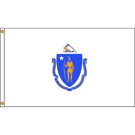 Massachusetts Flag,4x6 Ft,Nylon