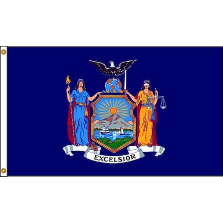 New York Flag, 5x8 Ft, Nylon