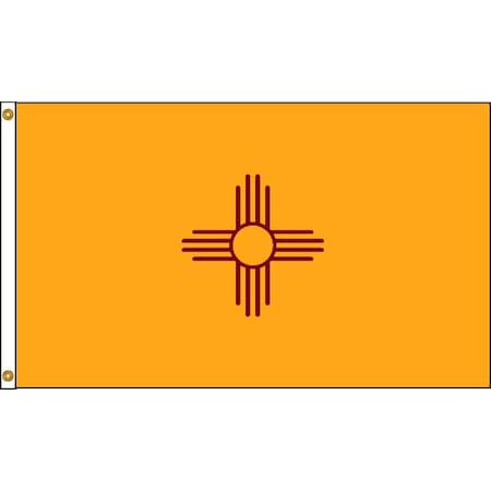 New Mexico Flag, 5x8 Ft, Nylon