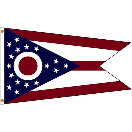 Ohio Flag, 5x8 Ft, Nylon