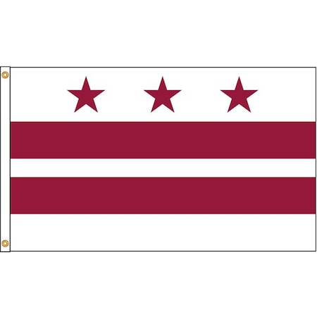 District Of Columbia Flag, 5x8 Ft, Nylon
