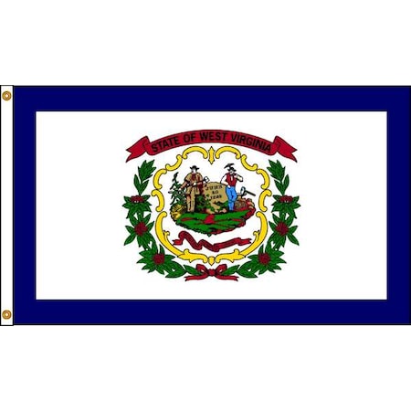 West Virginia Flag, 4x6 Ft, Nylon