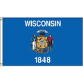 Wisconsin Flag, 4x6 Ft, Nylon