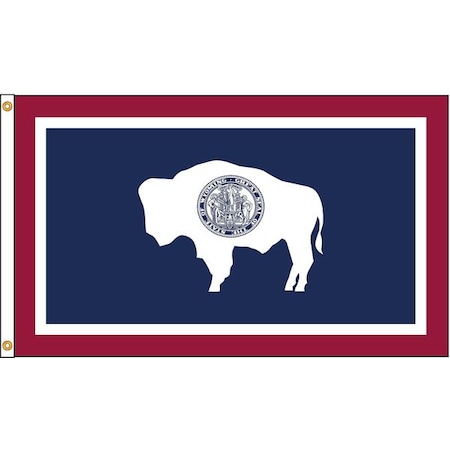 Wyoming Flag, 4x6 Ft, Nylon