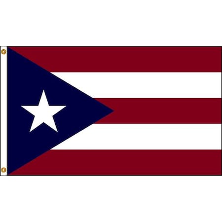 Puerto Rico Flag, 3x5 Ft, Nylon