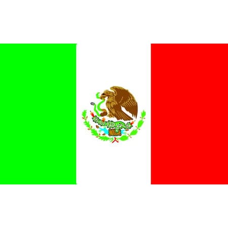 Mexico Flag, 3x5 Ft, Nylon