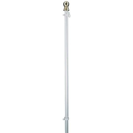 2-Piece Spinning Pole, Aluminum, Silver
