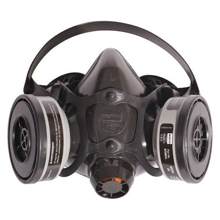Half Mask Respirator Kit, 2 Cartridges Included, 7700 Series, Organic Vapor (OV), Threaded, M