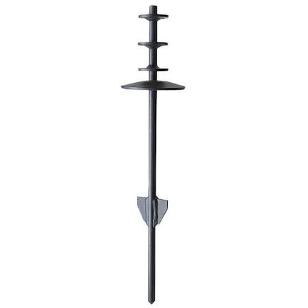 Ground Spike, 4in, Steel, Black
