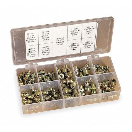 Fitting Kit, Grease, 100 Pc